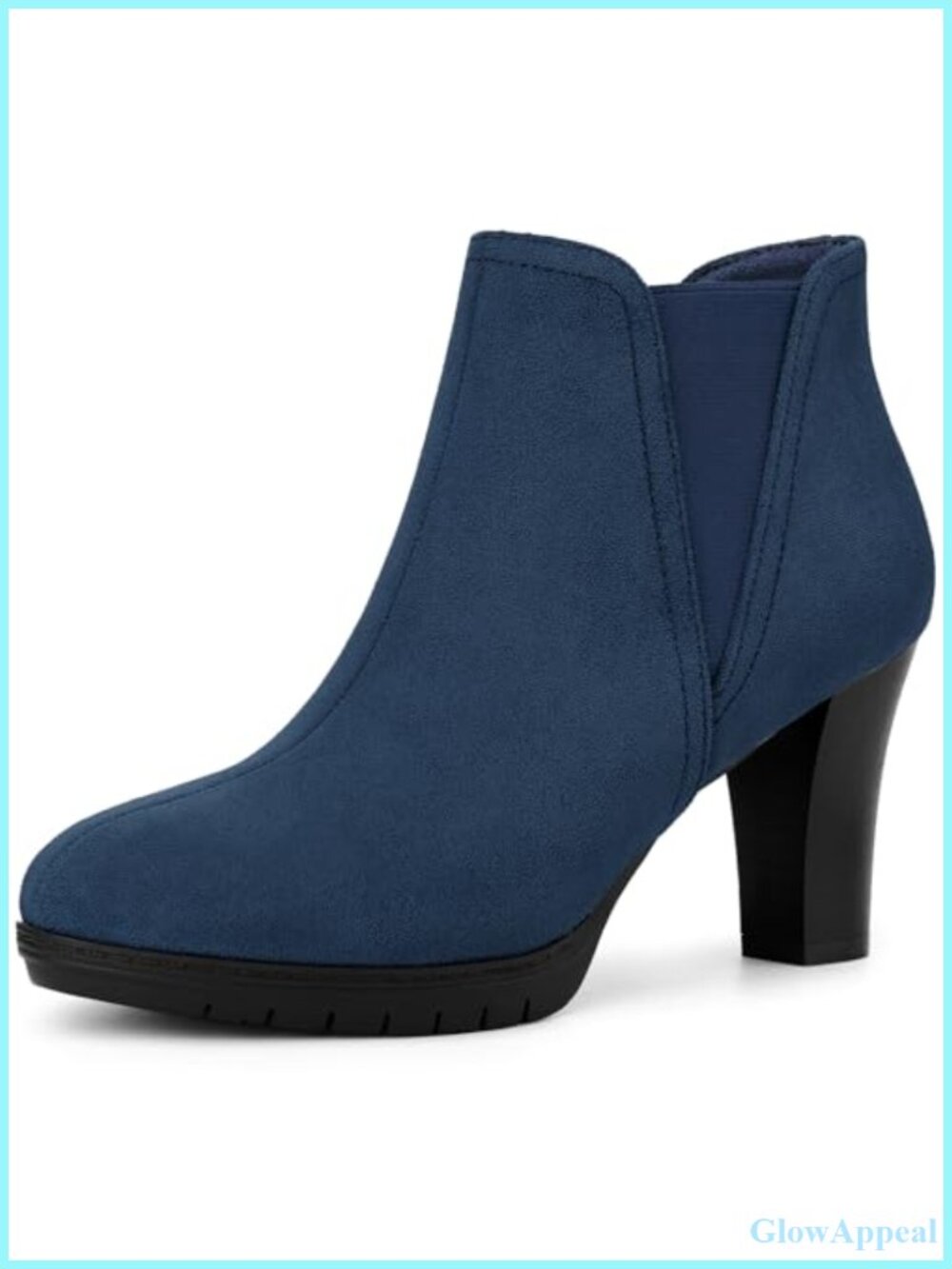 Chelsea Ankle Boots Faux Suede Lug Sole Platform Booties Women